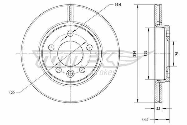 Brzdový kotouč TOMEX Brakes